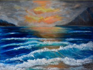 "Sunset Waves"